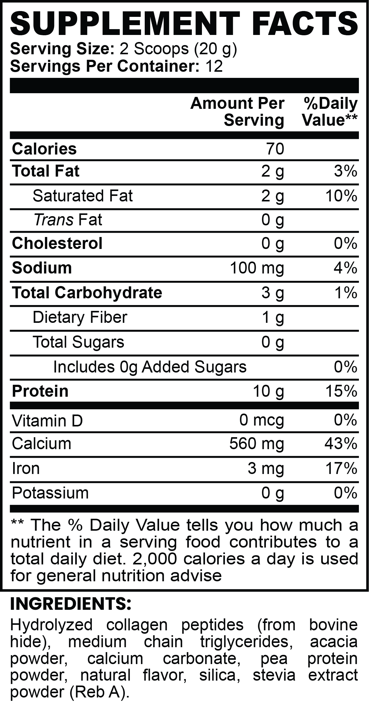 Grass-Fed Collagen Peptides (Vanilla)